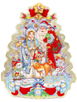 Оформительский плакат на скотче (55см), В ожидании Нового года, глиттер, 1 шт.