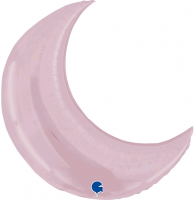 Шар (36''/91 см) Фигура, Полумесяц, Светло-розовый, 1 шт.