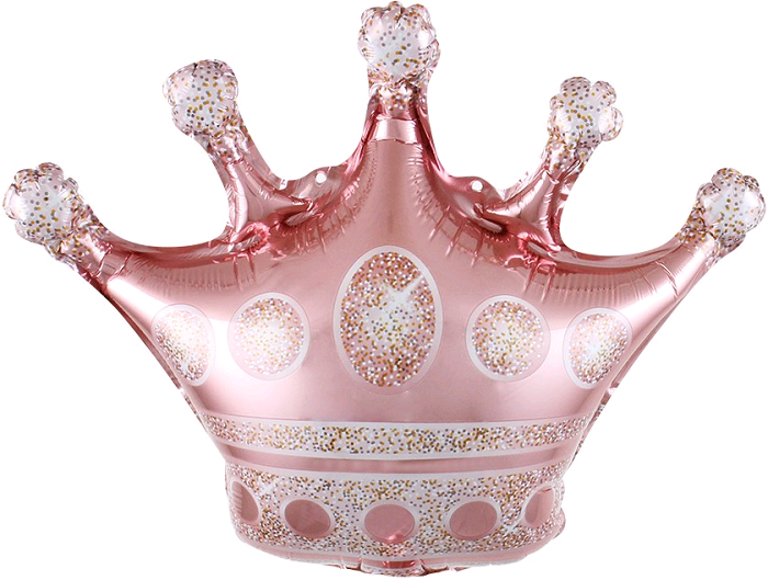 Шар (15''/38см) Мини-фигура, Корона, Розовое Золото, 1 шт. Шар (15''/38см) Мини-фигура, Корона, Розовое Золото, 1 шт.