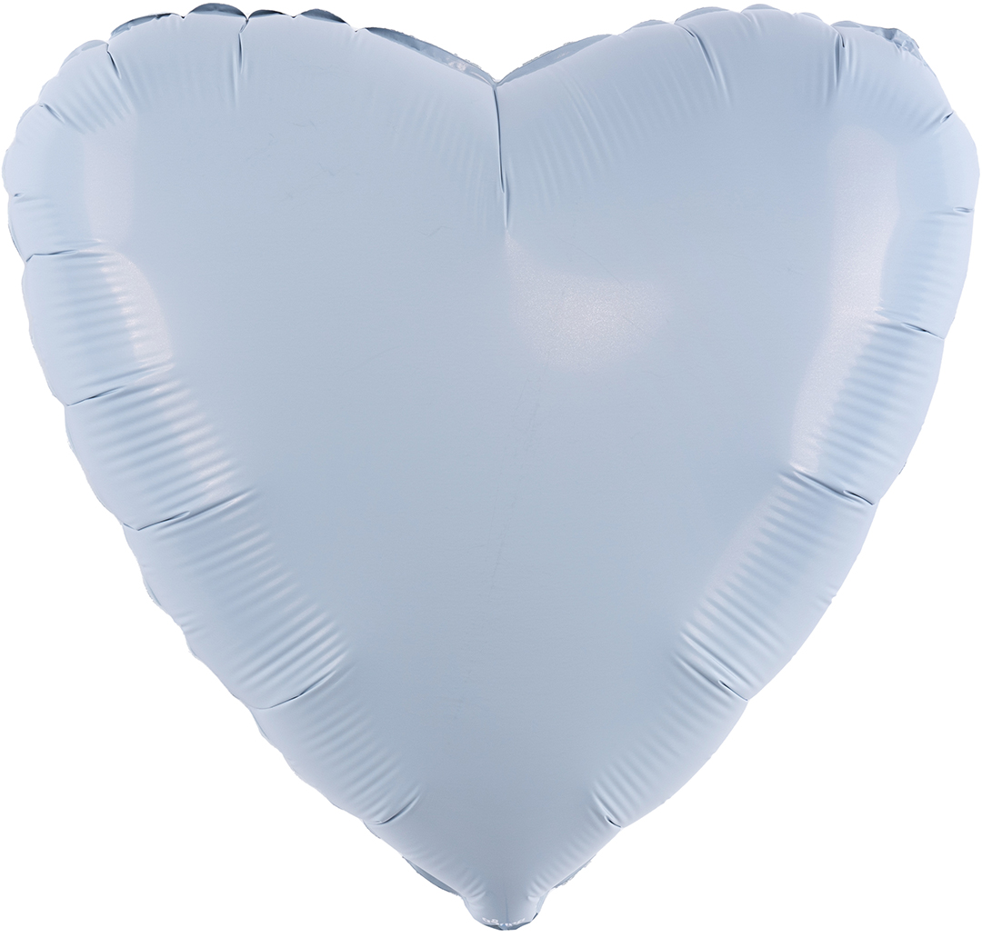 Шар (36''/91см) Сердце, Небесный, 1 шт. 