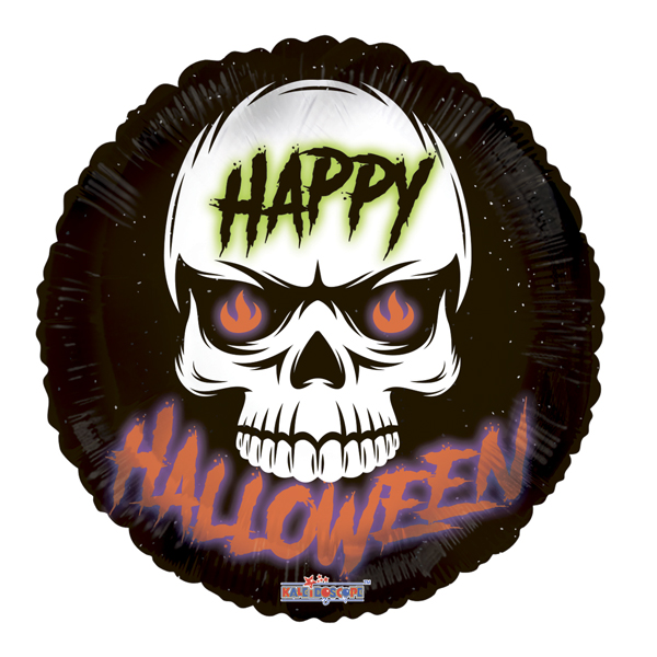 Шар (18"/45см) Круг, Halloween Череп, 1шт.