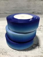 Лента репсовая (25мм*22,85м), Синий градиент, 1 шт.