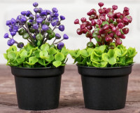 Бонсай в горшке (7*11см), Ягодки мелкие, Микс, 1 шт.