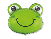 Безымянный Шар (27"/68 см) Фигура, Голова Лягушонка, 1 шт.