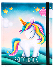 Скетчбук А5 "Единорог" (7БЦ, 80 л, на резинке), 1 шт.