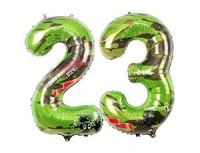 Шар (40"/102см) Цифра "23", С Днем Защитника, 2 шт.