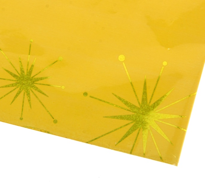 Пленка голография (70*100см), Сияние на жёлтом, 1 шт.