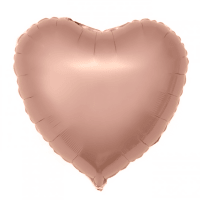 Шар (19''/48 см) Сердце, Розовое Золото, 1 шт.