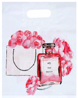 Пакет полиэтиленовый (31*40см), с вырубной усиленной ручкой, Парфюм, 60 мкм, 1 шт.