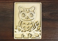 Рамка для пластилина (19*15*0,6см), "Совёнок", Фанера 3мм, неокаш, 1 шт.