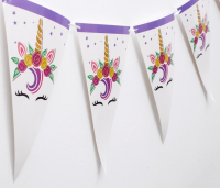 Гирлянда (30*20см), Единорог, 10 флажков, 1 шт.