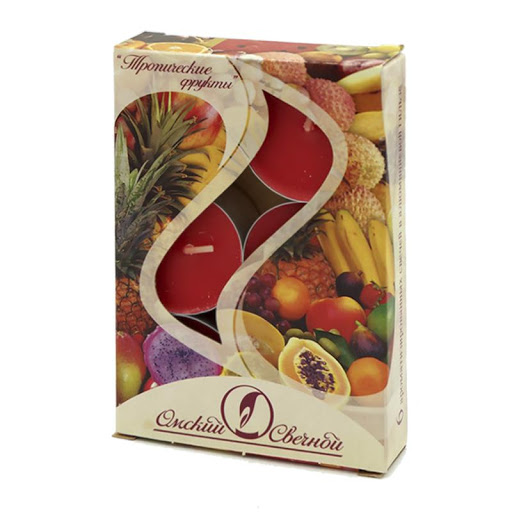 Свеча чайная ароматизированная Тропические фрукты 6 шт/уп 12 гр