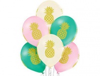 Шар (14"/35 см) Ананас, пастель, ассорти, 4ст., 25шт.