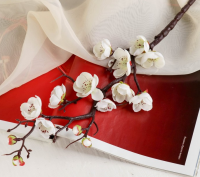 Цветы искусственные (3*60 см) Ветка сакуры, белый, 1 шт.