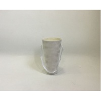 Подарочная коробка (14.5см*8cм*25.5см) Конус Велюр, Белая, 1 шт.