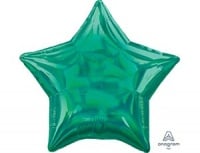 Шар (19"/48см) Звезда, блеск,  Переливы Зеленый, 1 шт.