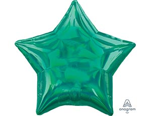 Шар (19"/48см) Звезда, блеск,  Переливы Зеленый, 1 шт.