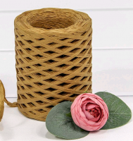 Рафия бумажная (150м), Коричневая, 1 шт.