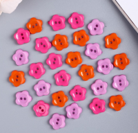 Пуговицы декоративные (1,2*1,2см), Цветочки, пластик, 30 шт.