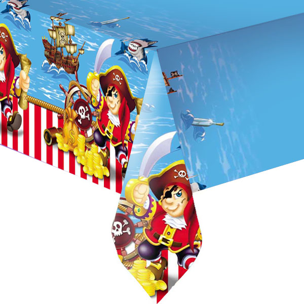 Скатерть полиэтиленовая (140см*180см), Веселый Пират, 1 шт. 