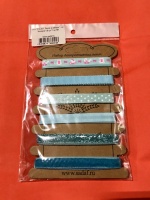 Лента в наборе (10мм*1м), Ассорти голубое, 6 шт.