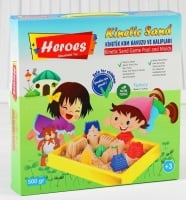 Песок для лепки "Замки" 6 формочек, песочница, песок 2 цвета по 250 г, 1шт.