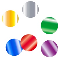 1 Конфетти фольгированные (3см), Круги, ассорти, 500 гр.