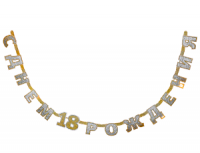 Гирлянда-буквы (240 см), С ДР 18 голография, 1 шт.