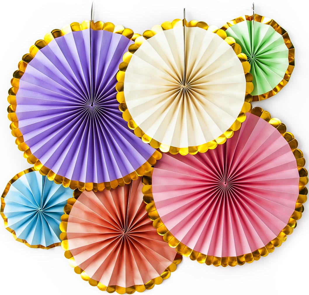 Набор дисков, Золотой декор, Ассорти, Металлик, 6 шт.