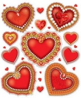 Наклейки "Сердца", 1 шт.