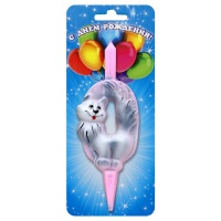 Свеча Цифра "0", Котенок, 1 шт.