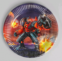 Тарелки бумажные (18см), "Робот", 10 шт.