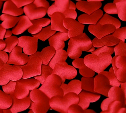 Конфетти (3,5см), Сердца, Красные, 1 шт. 