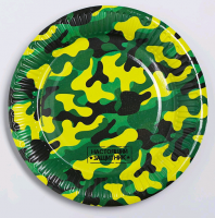 Тарелки бумажные (18 см), "Военная", 10 шт.