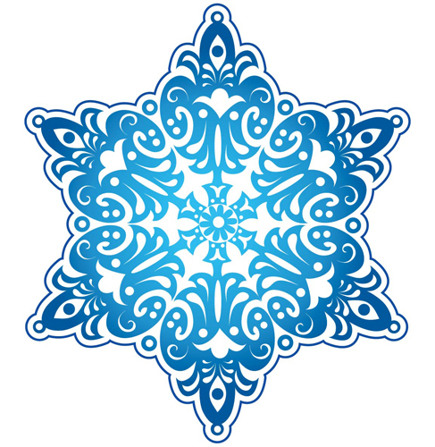 Наклейка "Снежинка", 10 шт.