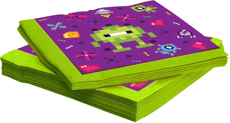 Салфетки (33*33см), Космические пиксели, 20 шт.