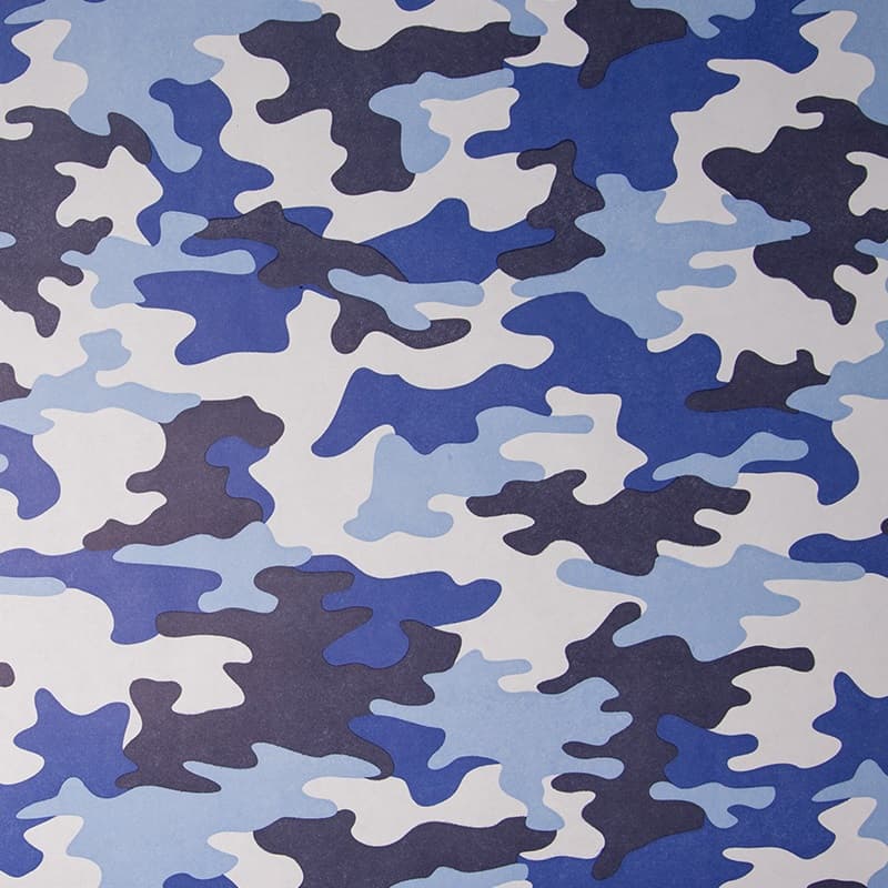 Бумага крафт (0,7*10м), Камуфляж, Голубой, 1 шт.
