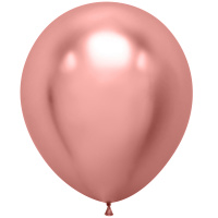 Шар (18''/46см) Розовое Золото, Хром, 10 шт.