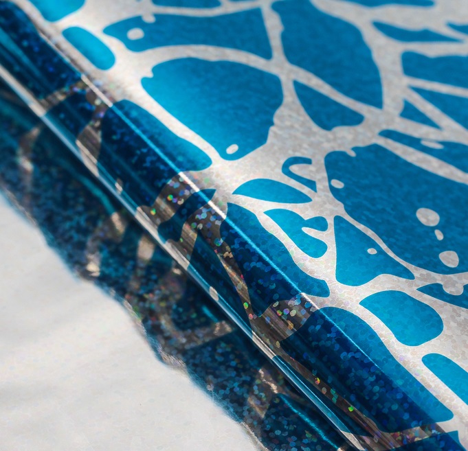 Пленка (70*100см), Воображение, Синий, голография, 1 шт.