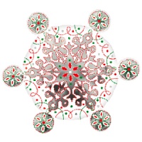 Шар (38"/96 см) Фигура Снежинка, 1шт. 