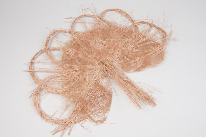 Веер ажурный-мини лен натуральный, 1 шт.