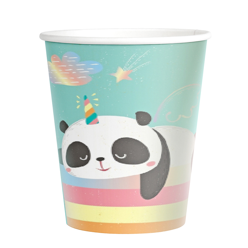 Стаканы (260мл), "Панда на радуге", набор 6 шт.