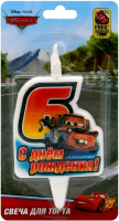 Безымянный Свеча Цифра, 6 Тачки, 12 см, 1 шт.