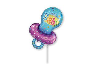 Шар (14''/36 см) Мини-фигура, Соска голубая, 1 шт.