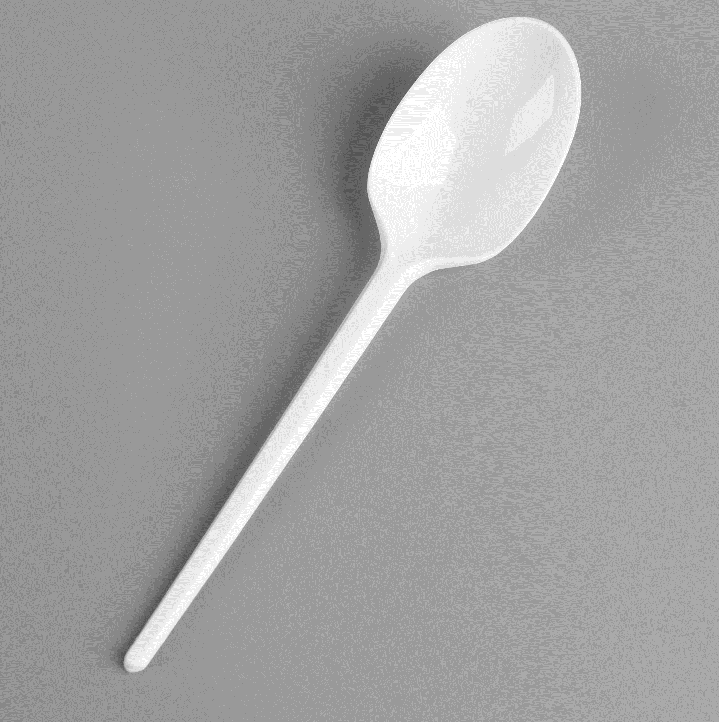 Ложка одноразовая (16,5см), Столовая, Белая, пластиковая, 10 шт.