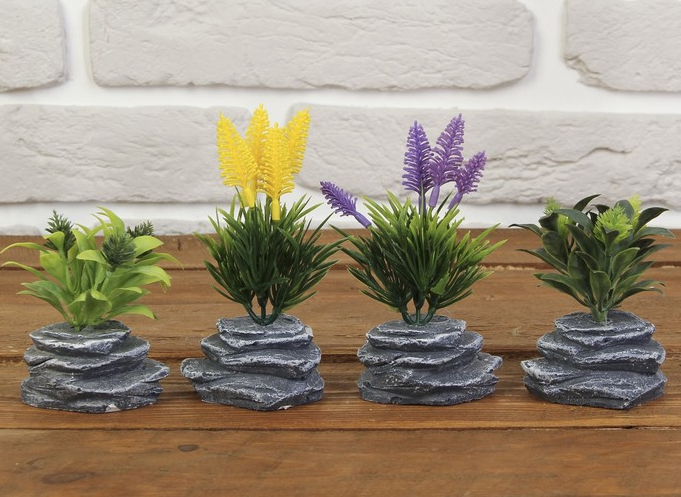 Бонсай (4*7*7,5см) Веточки на камне, микс, 1 шт.