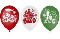 Шар (12"/30см) Новый год, пастель, 25 шт.