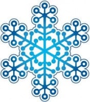 Наклейка "Снежинка, №6М", 10 шт.