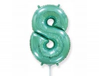 Шар (16"/41 см) Цифра 8, тиффани, 1 шт.