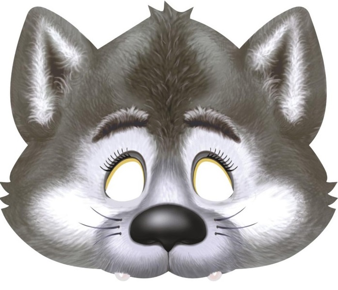 Маскарадная маска Волчок, 200х300 мм, 1шт.